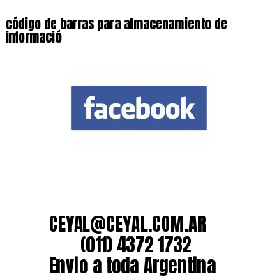 código de barras para almacenamiento de informació 
