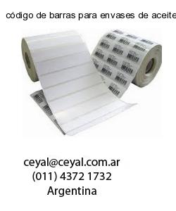 código de barras para envases de aceites