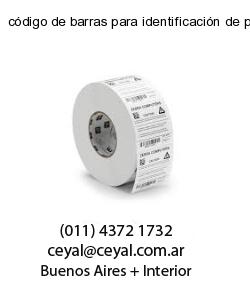 código de barras para identificación de productos