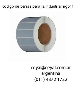 código de barras para la industria frigorífico