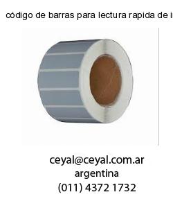 código de barras para lectura rapida de informació