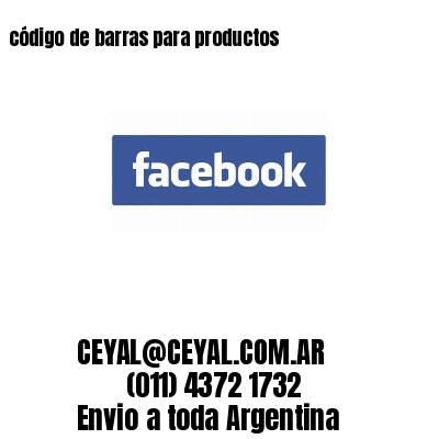 código de barras para productos 