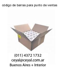 código de barras para punto de ventas