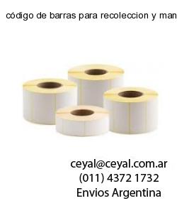 código de barras para recoleccion y manipulacion d