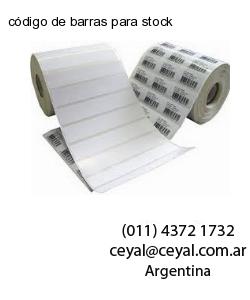 código de barras para stock