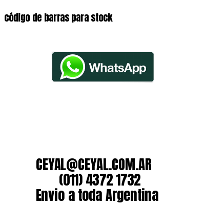 código de barras para stock 