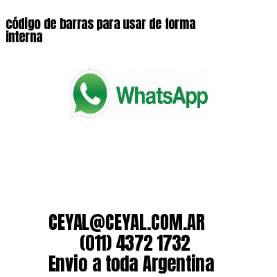 código de barras para usar de forma interna 