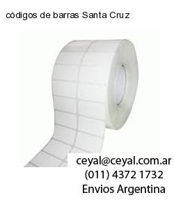 códigos de barras Santa Cruz