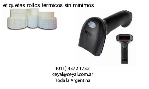 etiquetas rollos termicos sin minimos