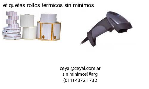 etiquetas rollos termicos sin minimos