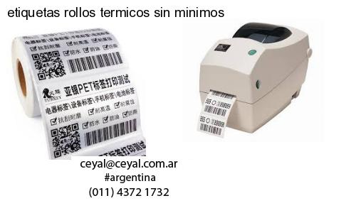 etiquetas rollos termicos sin minimos