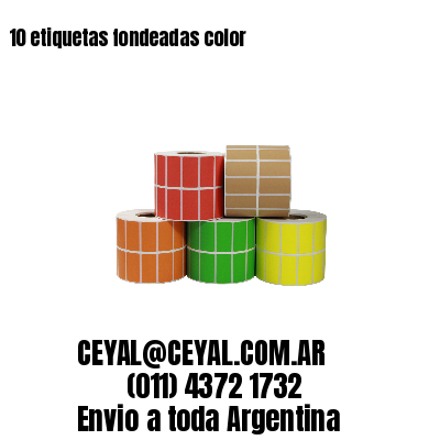 10 etiquetas fondeadas color