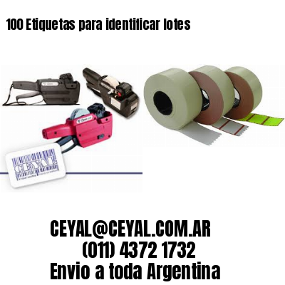 100 Etiquetas para identificar lotes