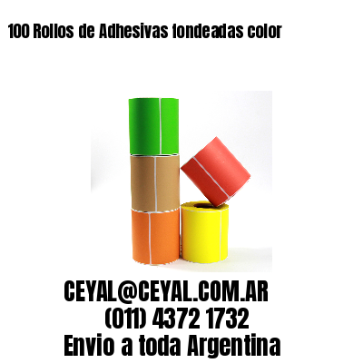 100 Rollos de Adhesivas fondeadas color