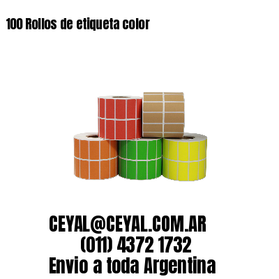 100 Rollos de etiqueta color