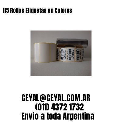 115 Rollos Etiquetas en Colores 