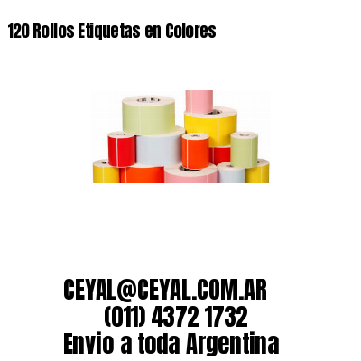 120 Rollos Etiquetas en Colores