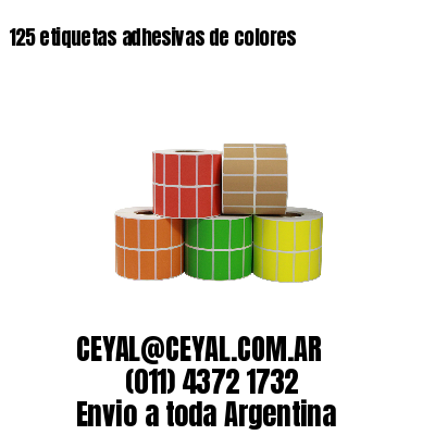 125 etiquetas adhesivas de colores