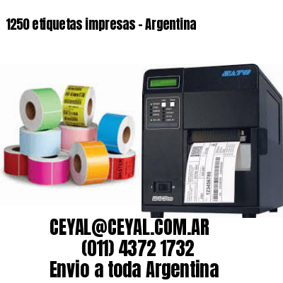 1250 etiquetas impresas – Argentina