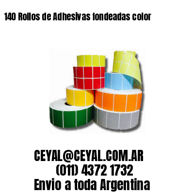 140 Rollos de Adhesivas fondeadas color