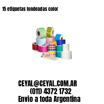 15 etiquetas fondeadas color