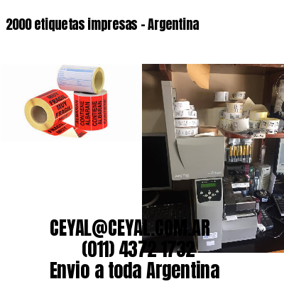 2000 etiquetas impresas – Argentina