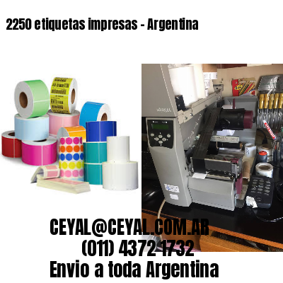 2250 etiquetas impresas – Argentina