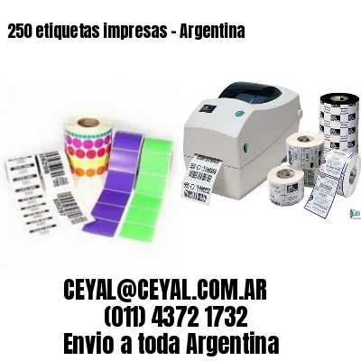 250 etiquetas impresas – Argentina