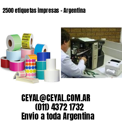 2500 etiquetas impresas – Argentina