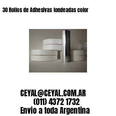 30 Rollos de Adhesivas fondeadas color 