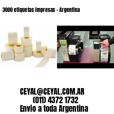3000 etiquetas impresas – Argentina