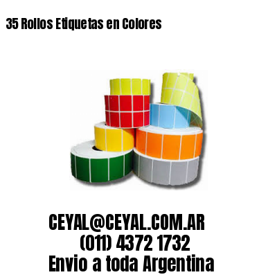 35 Rollos Etiquetas en Colores