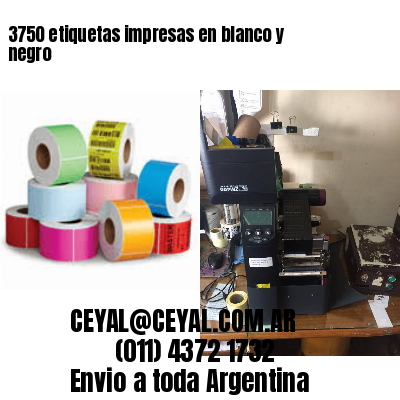 3750 etiquetas impresas en blanco y negro