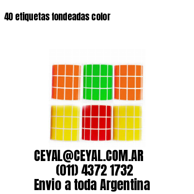 40 etiquetas fondeadas color