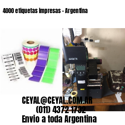4000 etiquetas impresas – Argentina