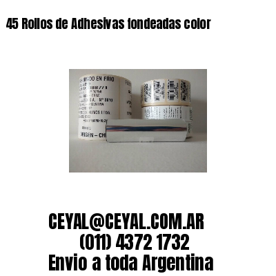 45 Rollos de Adhesivas fondeadas color