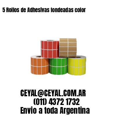 5 Rollos de Adhesivas fondeadas color