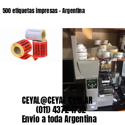 500 etiquetas impresas – Argentina