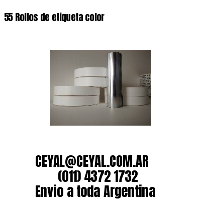 55 Rollos de etiqueta color 