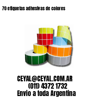 70 etiquetas adhesivas de colores