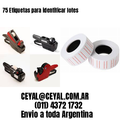 75 Etiquetas para identificar lotes