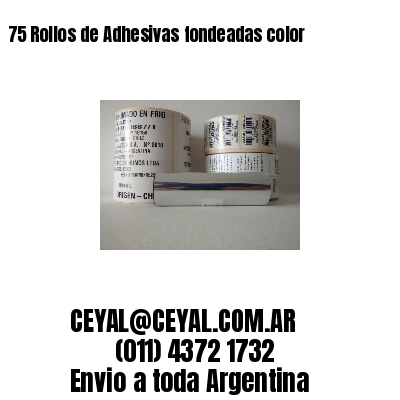 75 Rollos de Adhesivas fondeadas color 