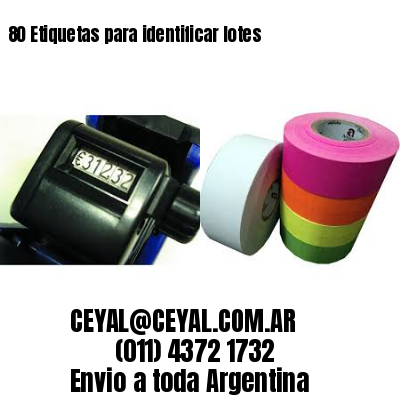 80 Etiquetas para identificar lotes