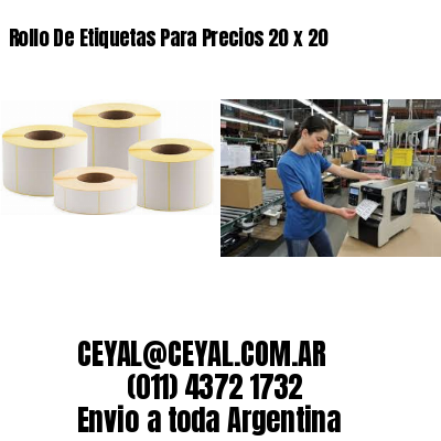 Rollo De Etiquetas Para Precios 20 x 20