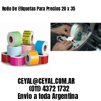 Rollo De Etiquetas Para Precios 20 x 35