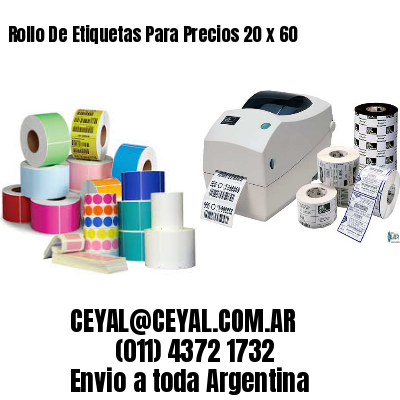Rollo De Etiquetas Para Precios 20 x 60