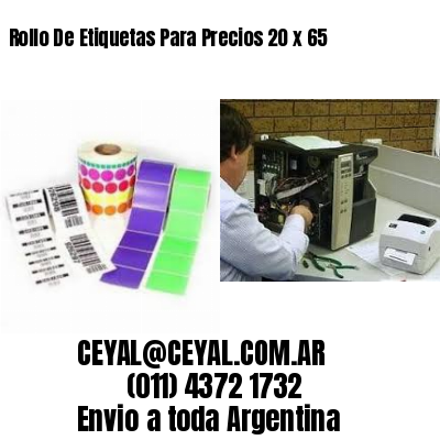 Rollo De Etiquetas Para Precios 20 x 65
