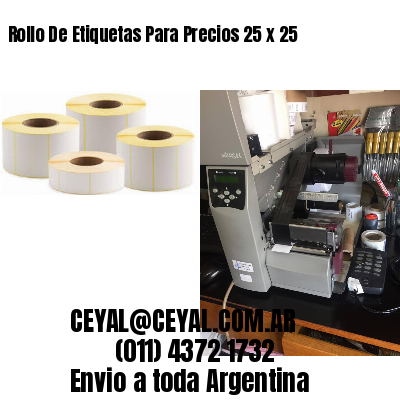 Rollo De Etiquetas Para Precios 25 x 25