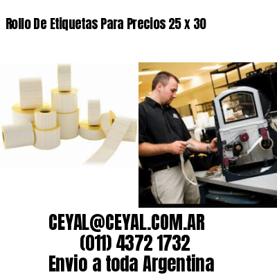 Rollo De Etiquetas Para Precios 25 x 30
