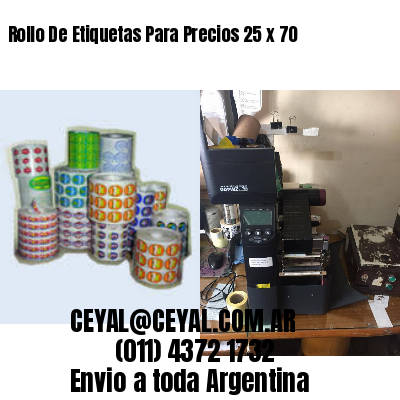 Rollo De Etiquetas Para Precios 25 x 70